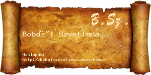 Bobál Szvetlana névjegykártya